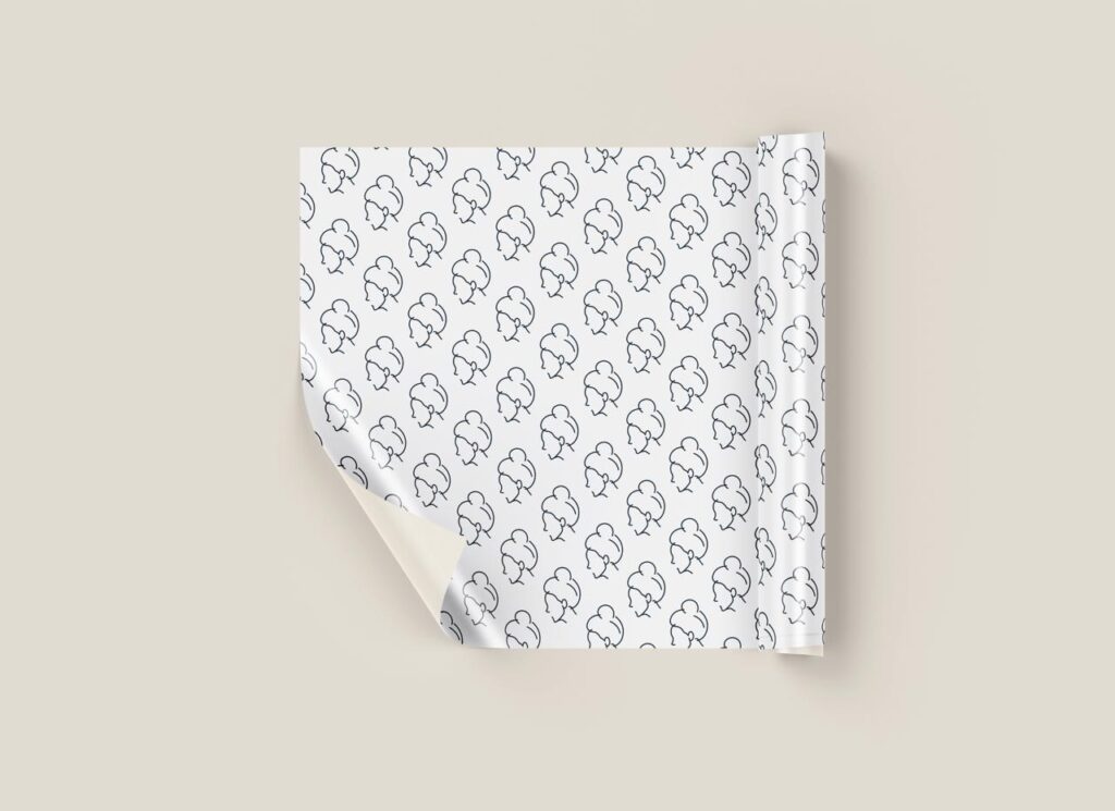 Papel antigrasa personalizado para envolver alimentos y productos de tienda.